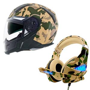 cascos de camuflaje